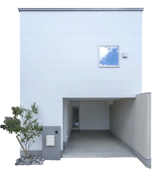 CABIN-GARAGE 北入りタイプの外観