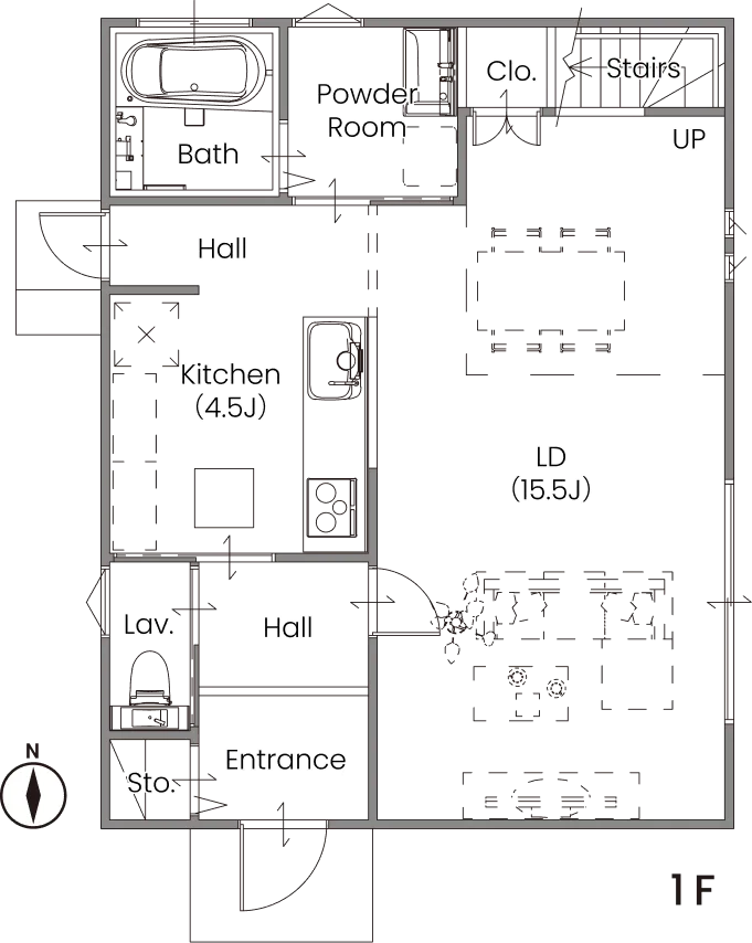 TYPE 7x9 1F間取り図