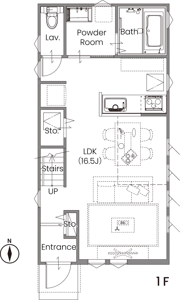 TYPE 5x10 1F間取り図