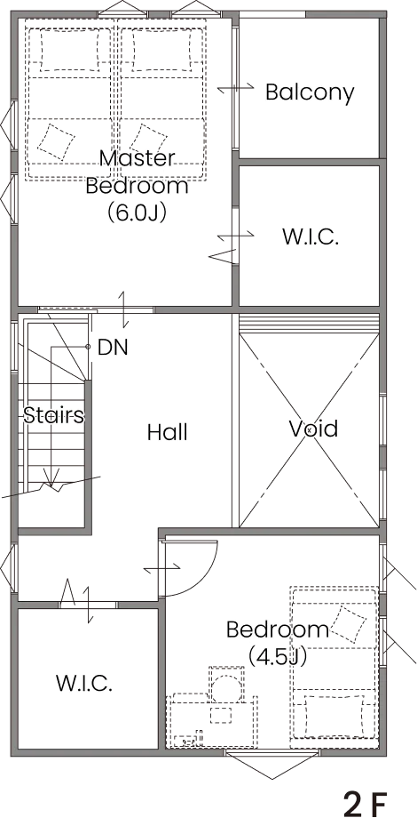 TYPE 5x10 2F間取り図